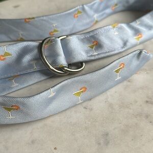 J. Crew Martini Cocktail Silk Tie Belt M/L vintage